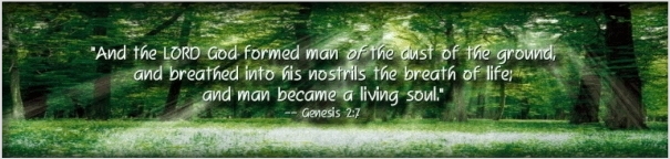 And the LORD God formed man of the dust of the ground, and breathed into his nostrils the breath of life; and man became a living soul." -- Gen 2:7